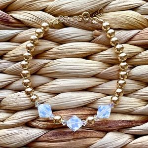 🌻HANDMADE 14k Gold Filled Boho Swarovski Bracelet